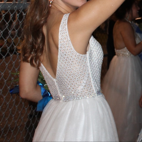 Vienna White Prom Dress - Picture 2 of 6